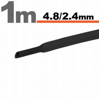 Tub TermocontractibilNegru • 4,8 / 2,4 mm ǀ 11025F