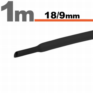 Tub Termocontractibil Negru • 18,0 / 9 mm ǀ 11026F