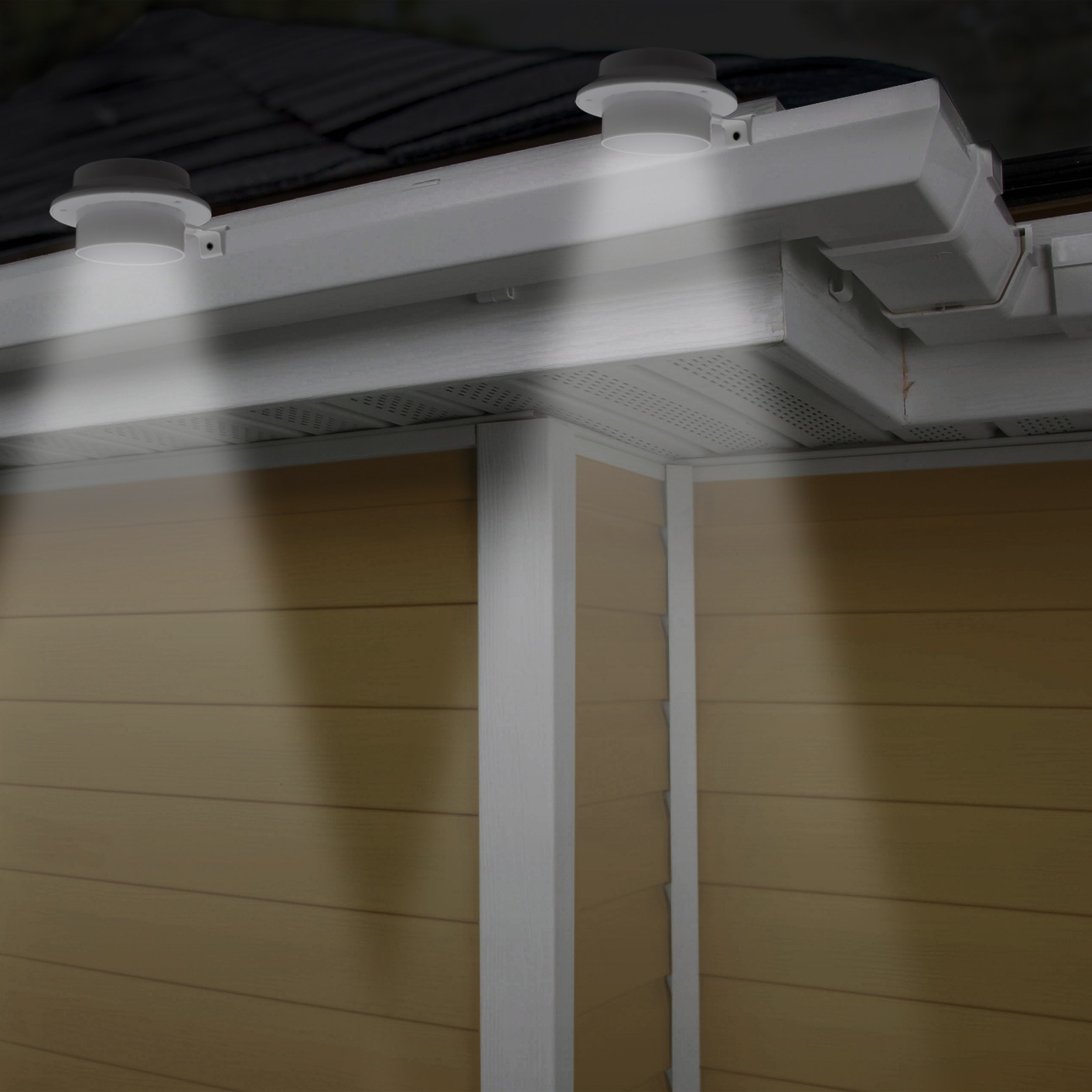 Lampa solara pt. stresini/garduri cu 3 LED-uri, alb ǀ 11445
