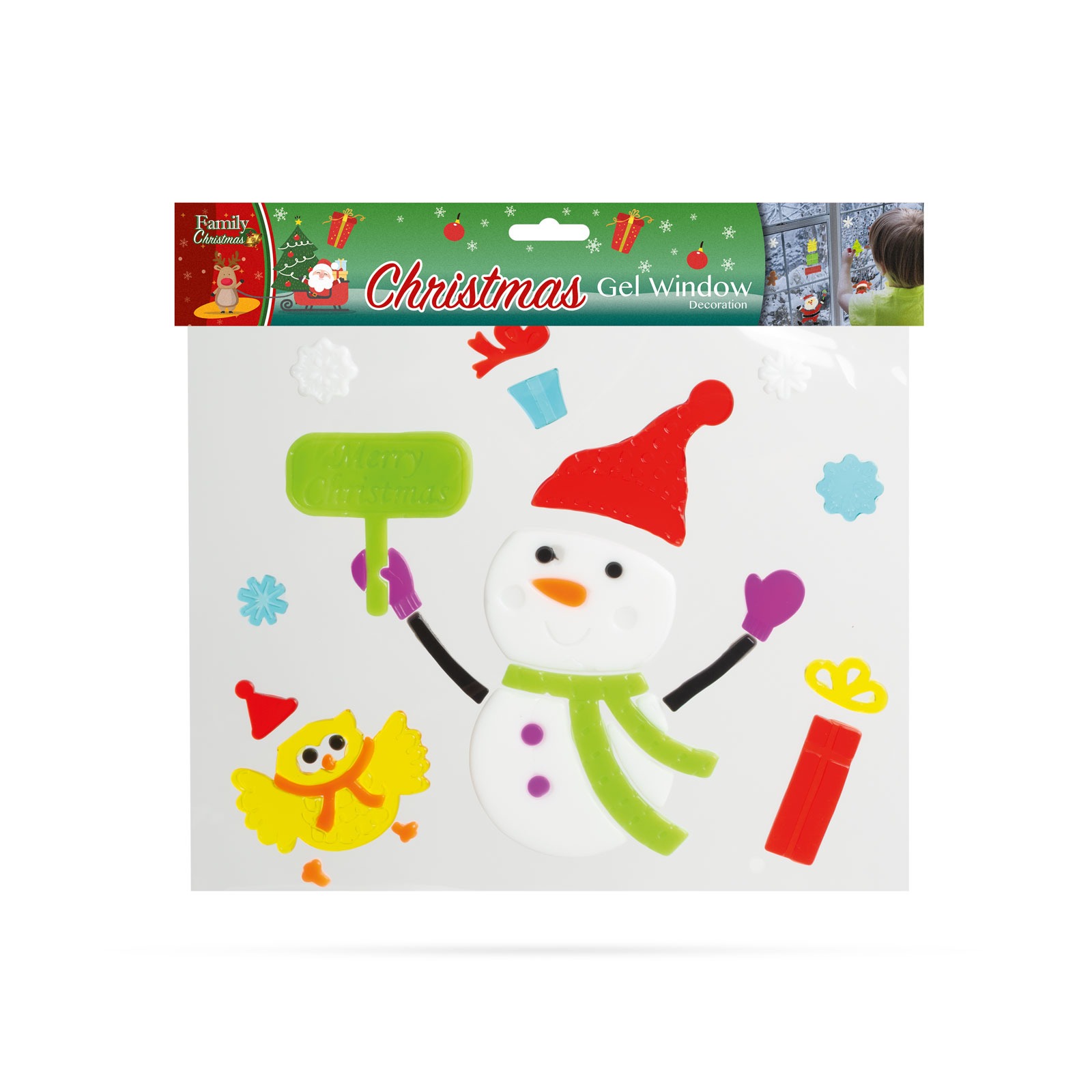 Decoratiune gel pt. geam - Craciun - XXL, 5 buc. / pachet ǀ 55204X - imagine 3