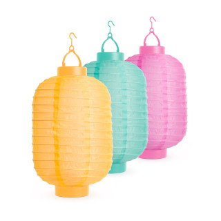 Garden of Eden - Lampion solar cu LED 3 culori, alb rece 21 cm ǀ 11399G