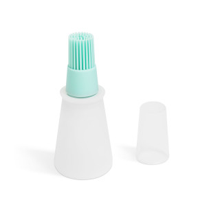Pensula pentru ulei, din silicon, cu recipient - 60 ml - albastra ǀ 57518BL