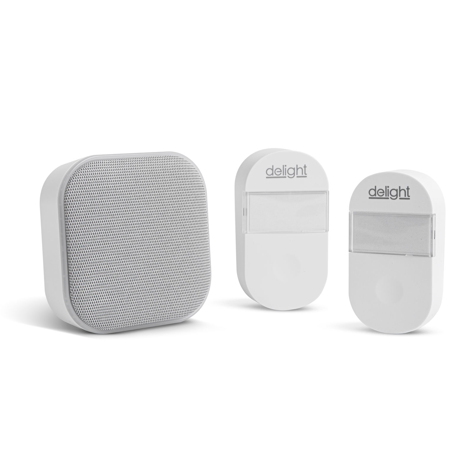 Sonerie si lumina de noapte fara fir 2 in 1 - Kinetic - 2 Sonerii Exterioare - Alb ǀ 55346WH-2