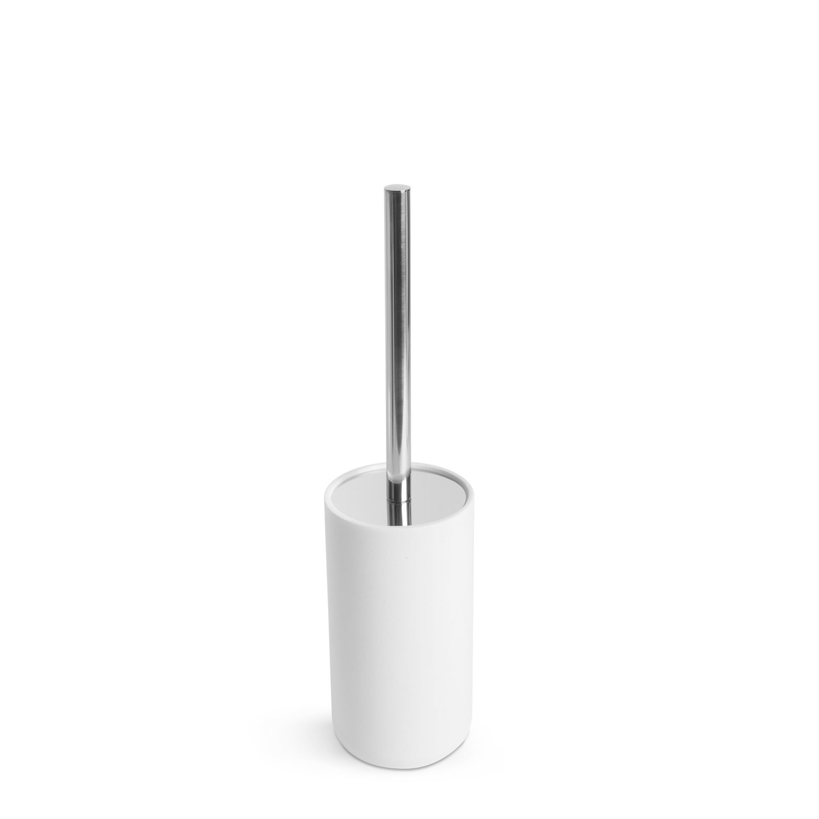 Perie de toaleta + suport - alb mat/argintiu ǀ BW3021D - imagine 2