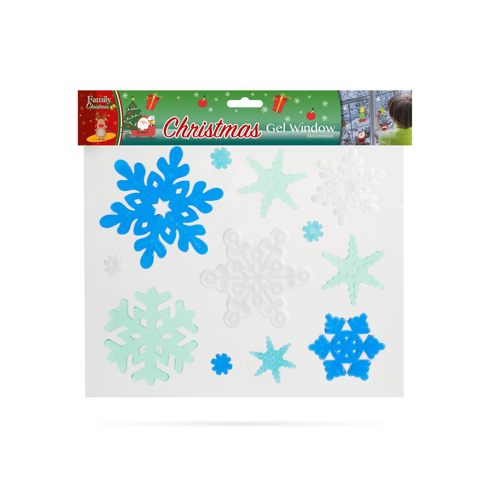 Decoratiune gel pt. geam - Craciun - XXL, 5 buc. / pachet ǀ 55204X - imagine 6